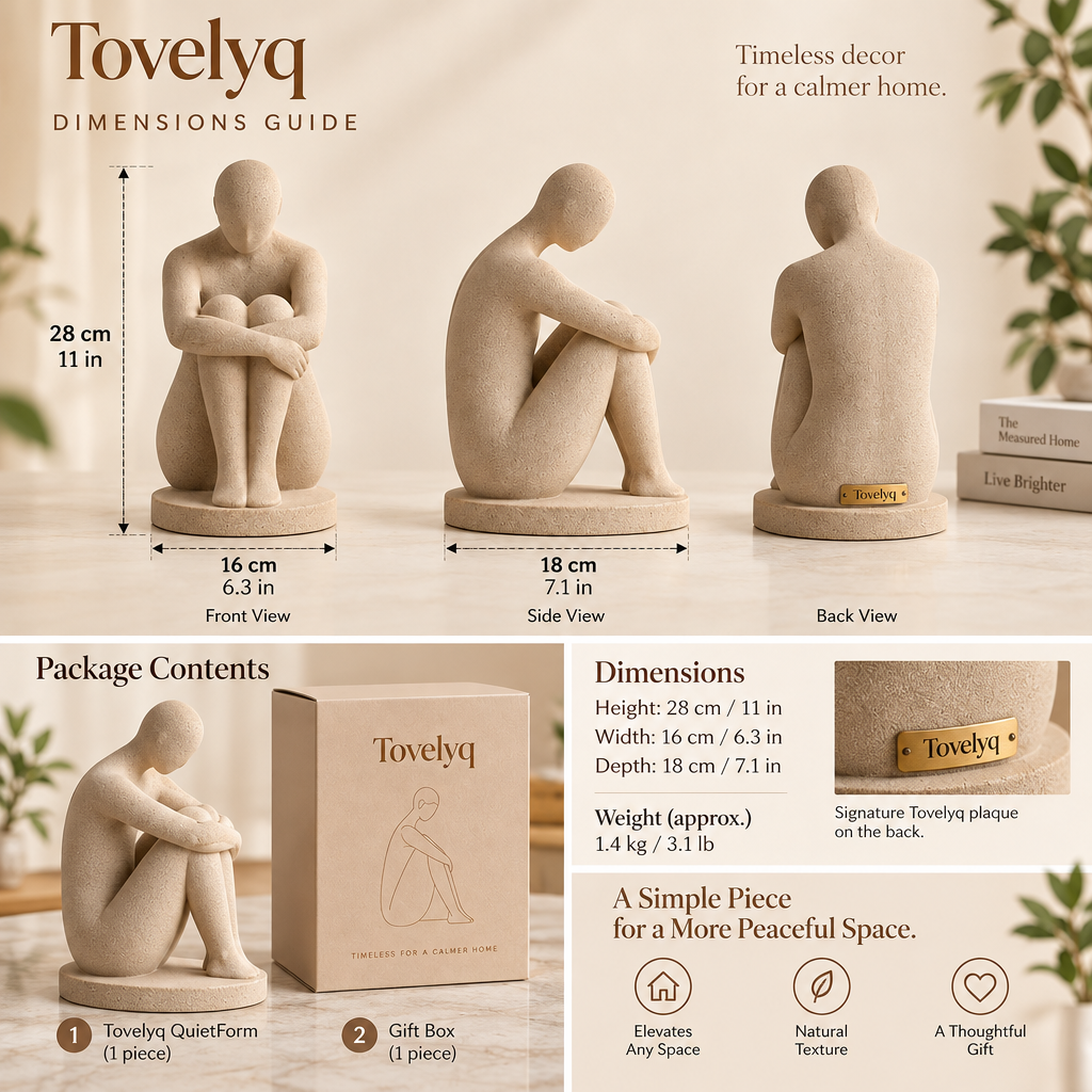 Tovelyq QuietForm Abstract Human Figure Art Sculpture image 6