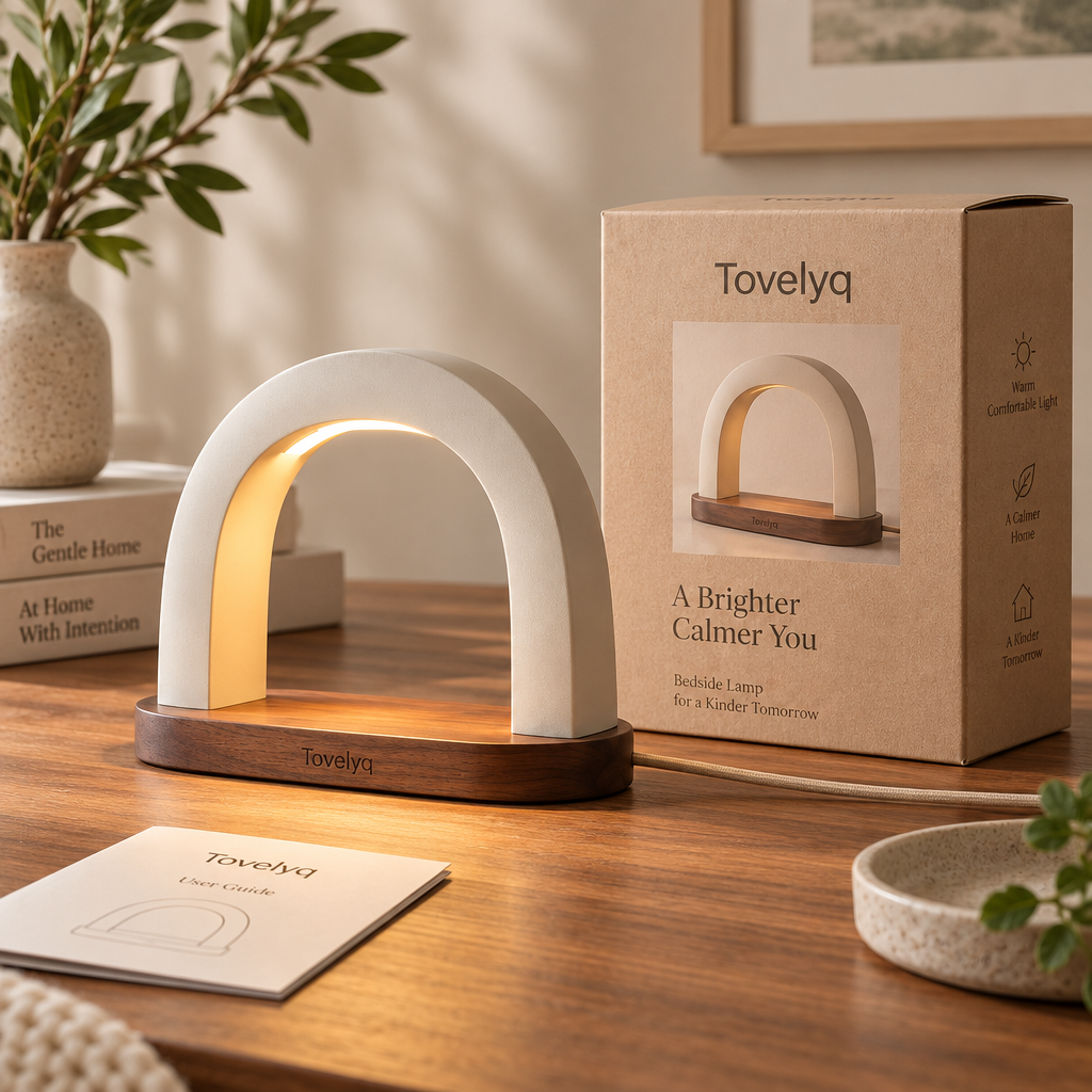 Tovelyq ArcCalm Minimalist Arch Bedside Lamp image 2
