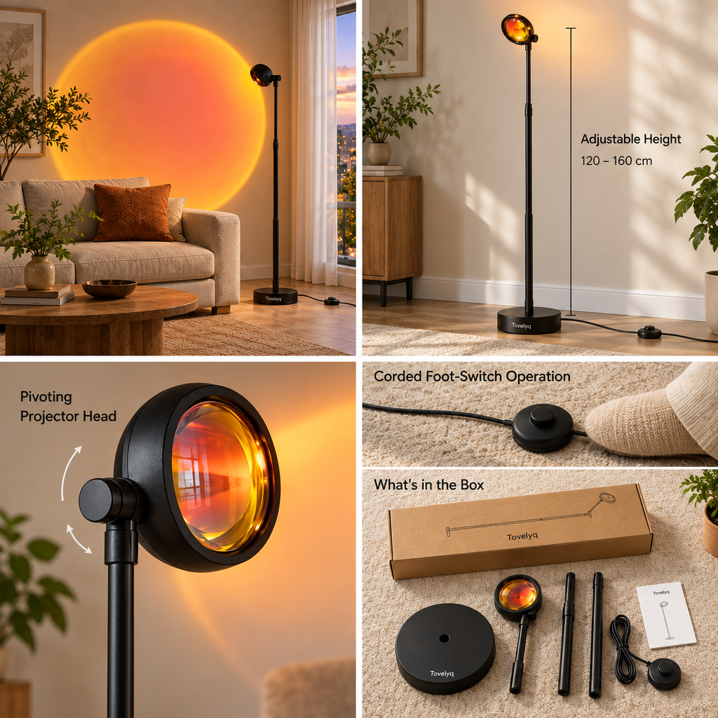 Tovelyq SunsetVista Sunset Projection Floor Ambient Lamp image 3