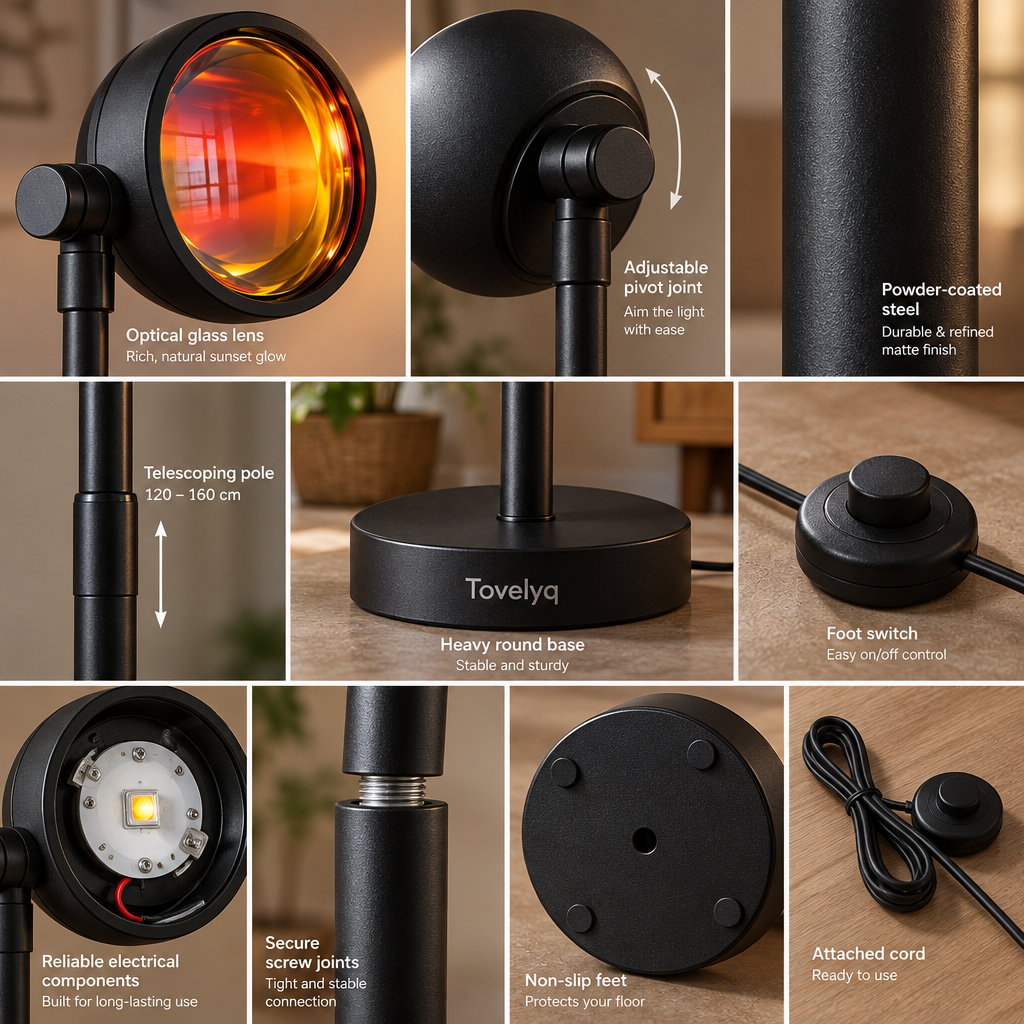 Tovelyq SunsetVista Sunset Projection Floor Ambient Lamp image 4