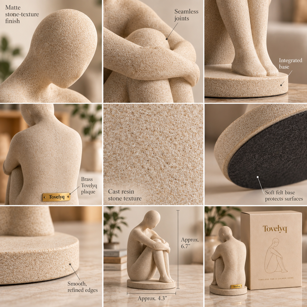 Tovelyq QuietForm Abstract Human Figure Art Sculpture image 4
