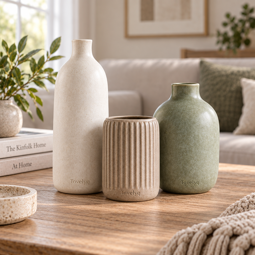 Tovelyq NordicVessel Nordic Ceramic Vase Set image 3