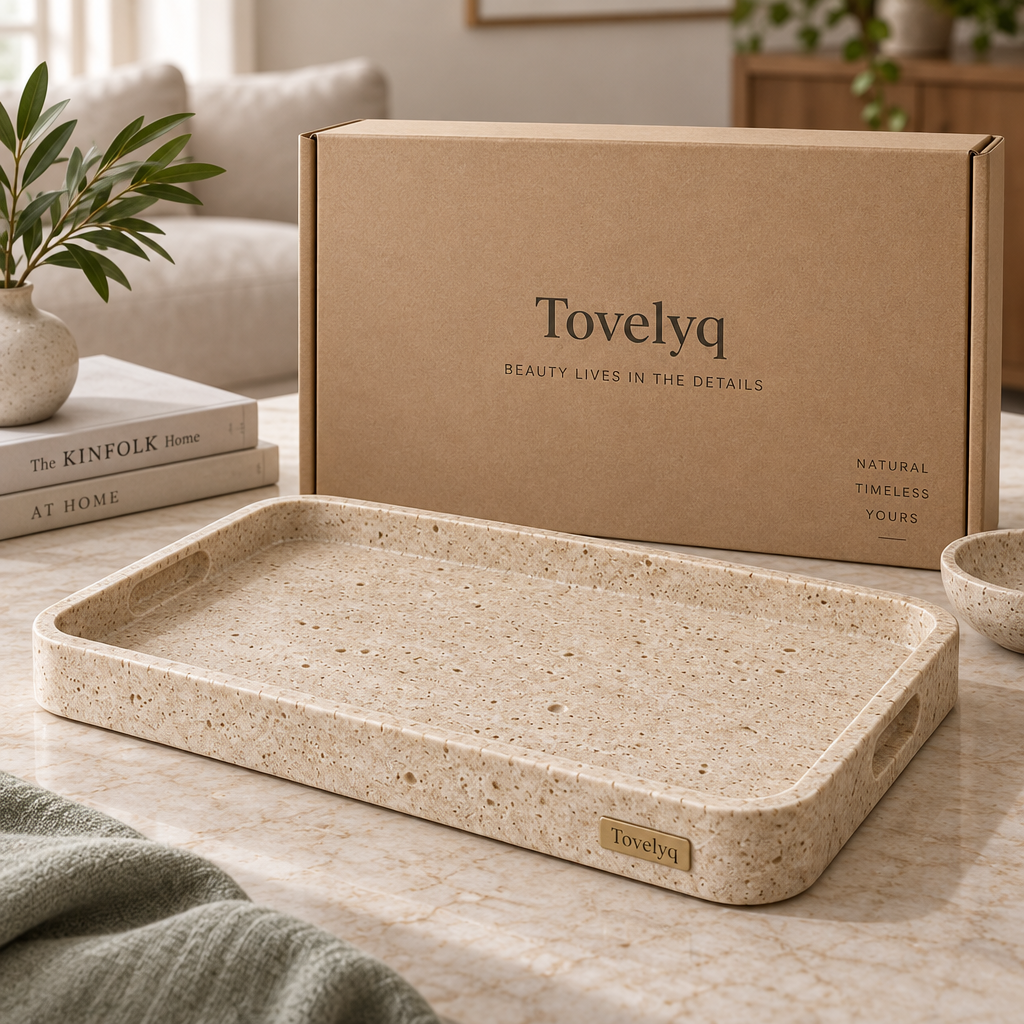 Tovelyq TerraServe Natural Texture Decorative Tray image 2