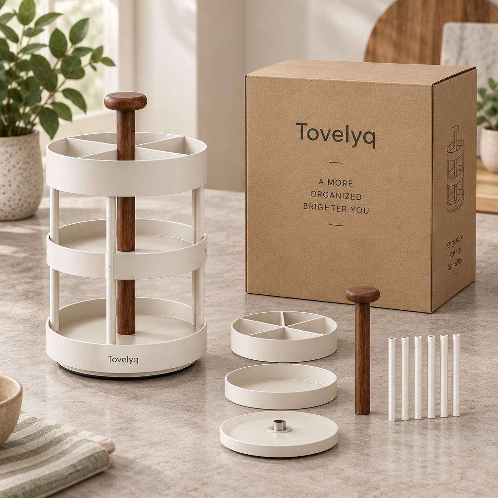 Tovelyq OrbitCaddy Rotating Desktop Organizer image 2