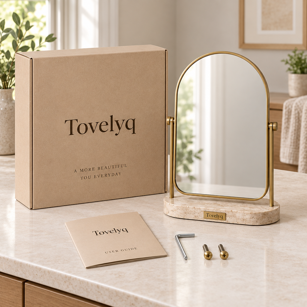 Tovelyq ArchReflect Arched Desktop Vanity Mirror image 5